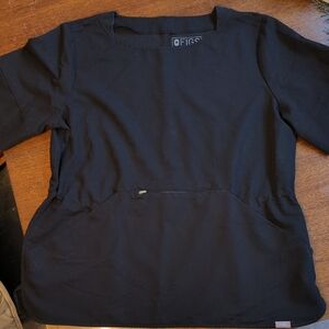 FIGS Black Scrub Top